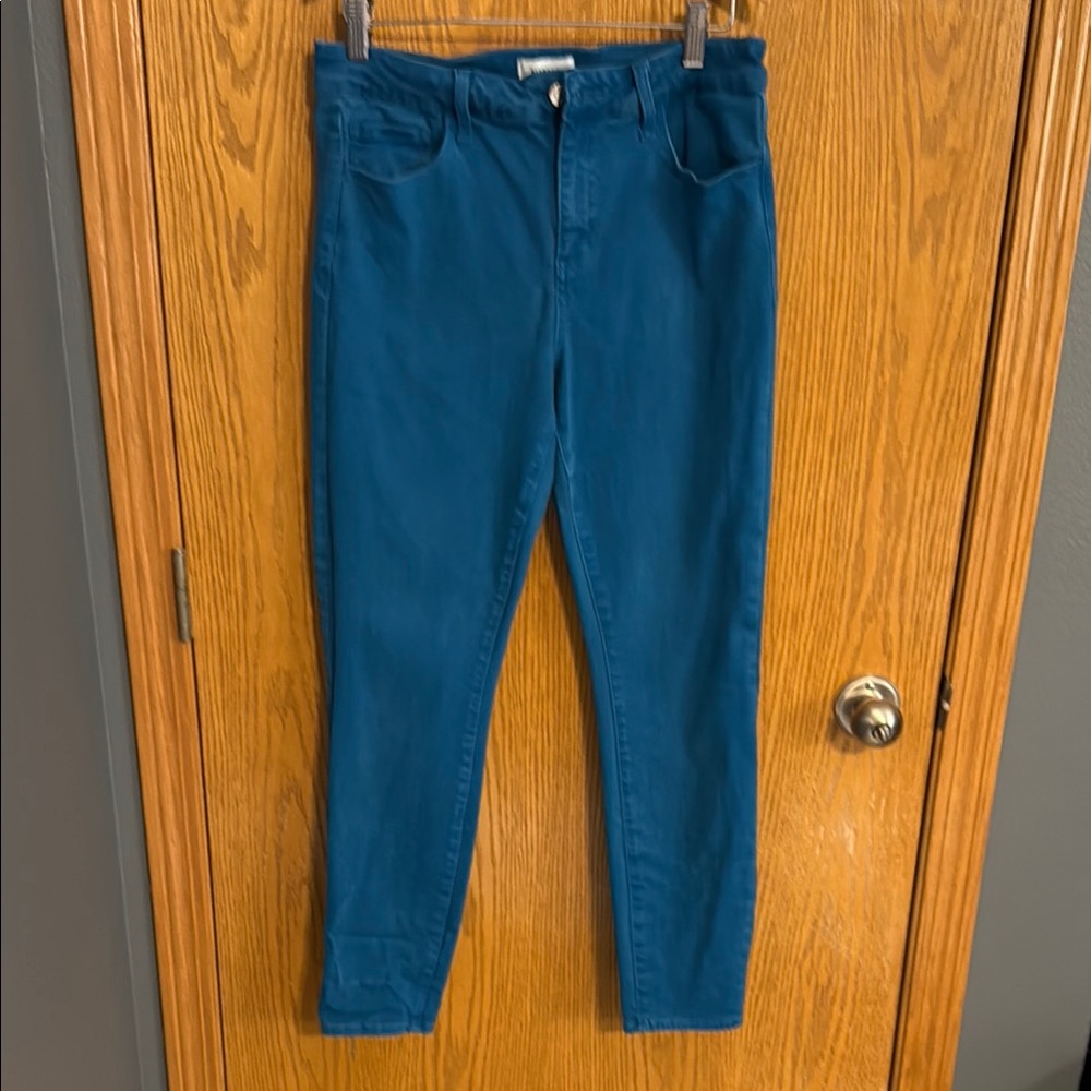 Pistola Women's Teal Skinny Jeans